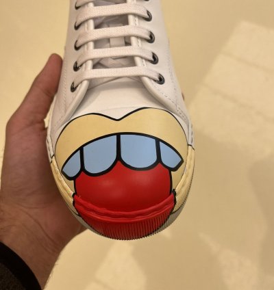 Mouth Tongue Sneakers In White