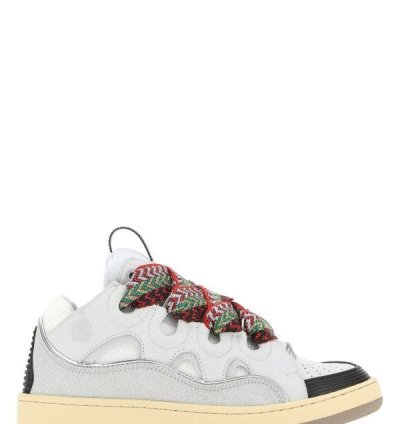 Multicolor Leather And Fabric Curb Sneakers
