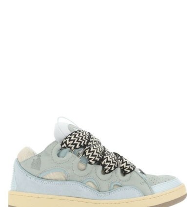 Multicolor Suede And Fabric Curb Sneakers