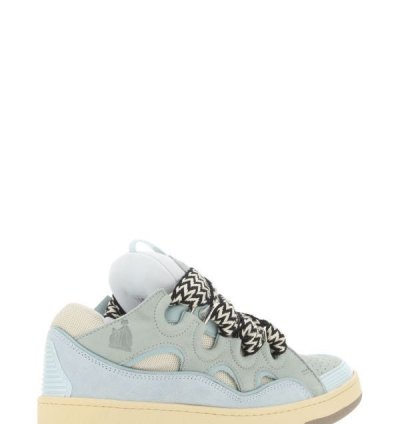 Multicolor Suede And Fabric Curb Sneakers