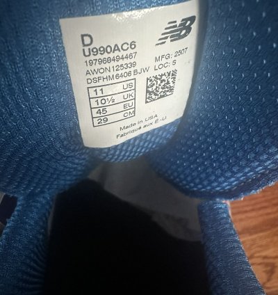 New Balance 990v6 Miusa Action Bronson Untitled Size 11 Ds
