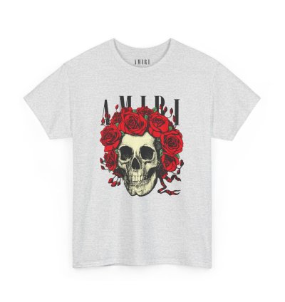 Amiri Rose Skull Ash T-shirt - Size Usa