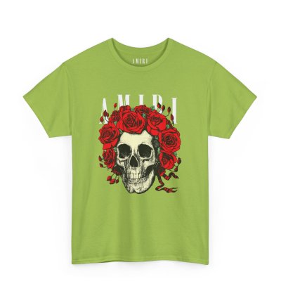 Amiri Rose Skull Kiwi T-shirt - Size Usa