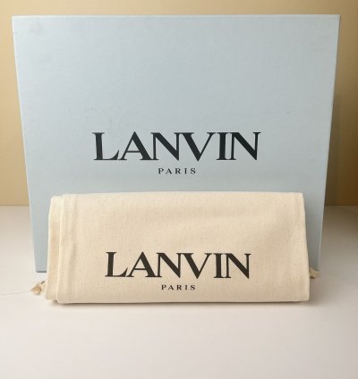 New Lanvin Curb Sneakers Ecru Black