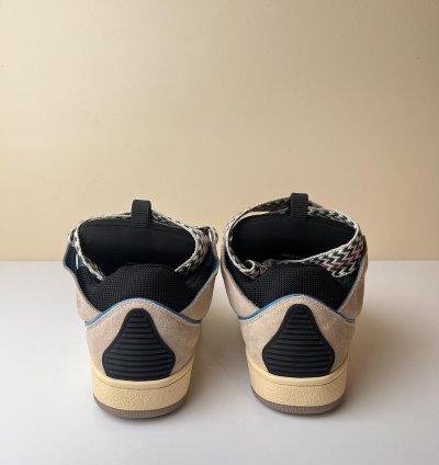 New Lanvin Curb Sneakers Ecru Black