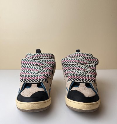 New Lanvin Curb Sneakers Ecru Black