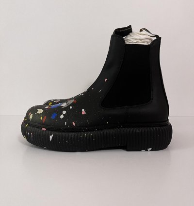 New Lanvin Gallery Dept Arpege Ankle Boots Black Multi