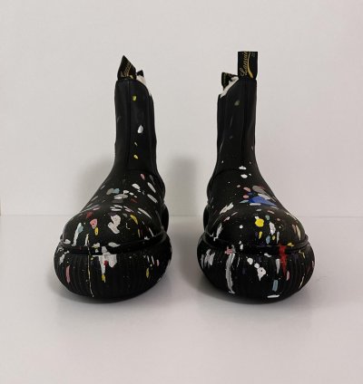 New Lanvin Gallery Dept Arpege Ankle Boots Black Multi