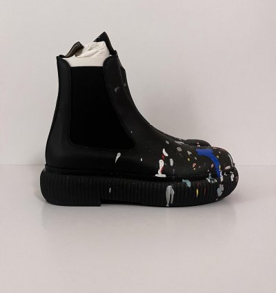 New Lanvin Gallery Dept Arpege Ankle Boots Black Multi