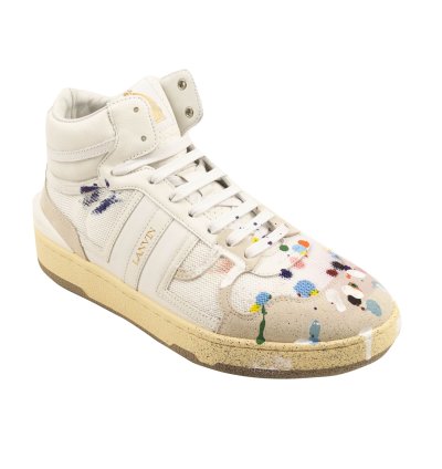 Nib Lanvin Clay White Multicolor Paint Sneakers 9 42 965