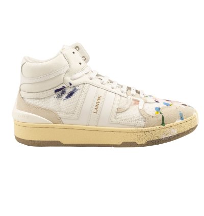 Nib Lanvin Clay White Multicolor Paint Sneakers 9 42 965