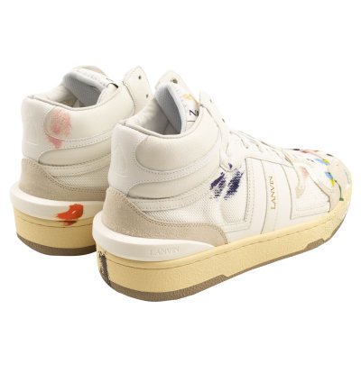 Nib Lanvin Clay White Multicolor Paint Sneakers 9 42 965