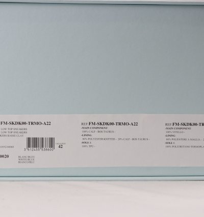 O1rshd11223 Clay Low Top Sneakers In White Blue