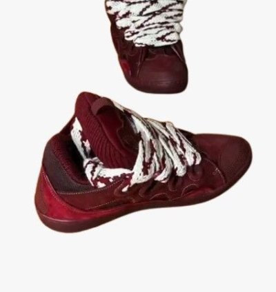 O1w1db11024 Curb Low-top Sneakers In Burgundy White