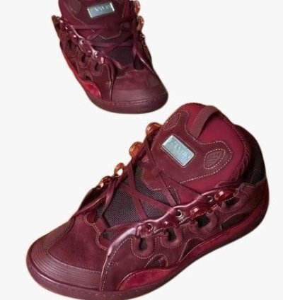 O1w1db11024 Curb Low-top Sneakers In Burgundy White