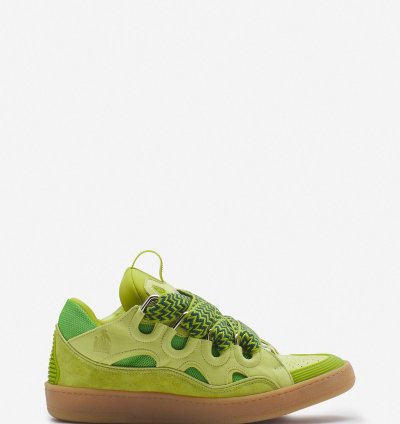 O1w1db11124 Curb Leather Sneakers In Green