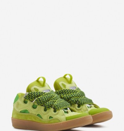 O1w1db11124 Curb Leather Sneakers In Green