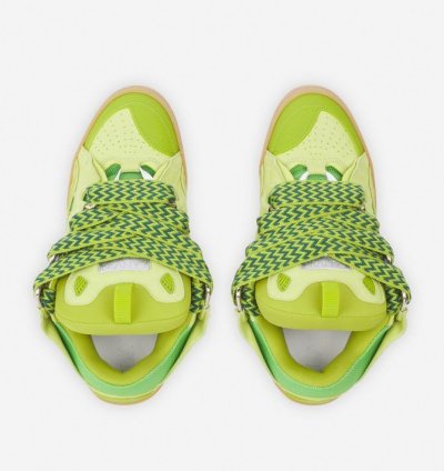 O1w1db11124 Curb Leather Sneakers In Green