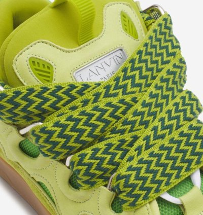 O1w1db11124 Curb Leather Sneakers In Green