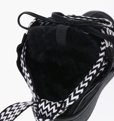 Padded Curb Leather Mules Sneakers