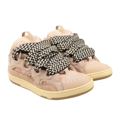 Pink Chevron Laces Curb Sneakers Size 10 43