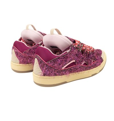 Pink Low Top Curb Lace Up Sneakers Size 10 43