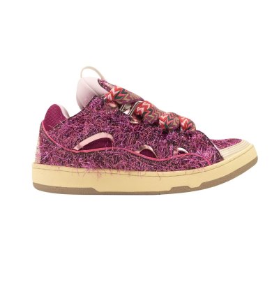 Pink Low Top Curb Lace Up Sneakers Size 10 43