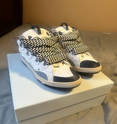 Ssense Lanvin Gray Curb Sneakers