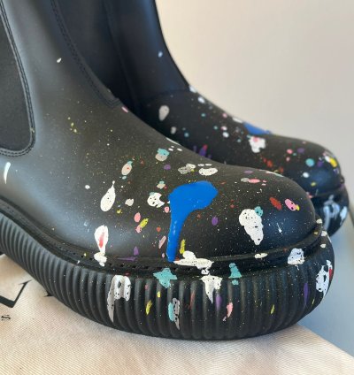 Style Arpege Ankle Boots In Black Multicolor