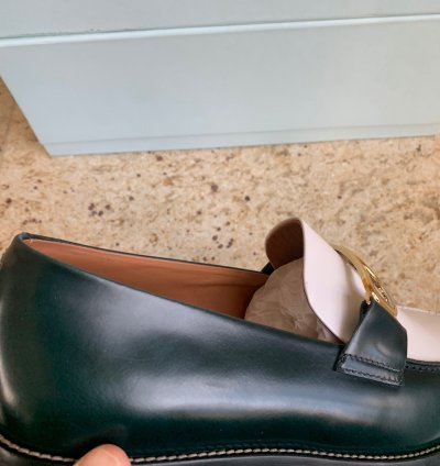 Swan Loafers In Dark Green