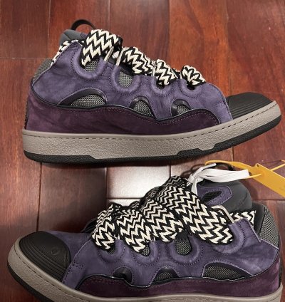 Unworn Lanvin Curb Sneaker Purple Black Gray