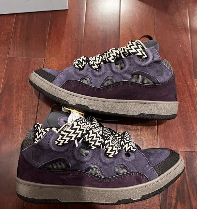 Unworn Lanvin Curb Sneaker Purple Black Gray