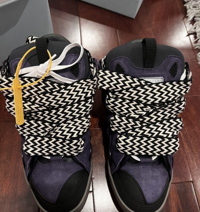 Unworn Lanvin Curb Sneaker Purple Black Gray