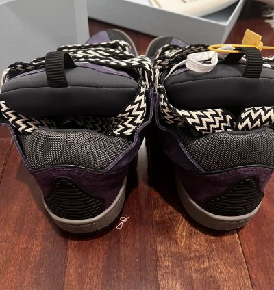 Unworn Lanvin Curb Sneaker Purple Black Gray