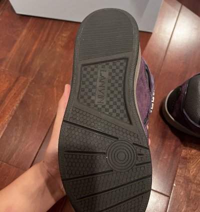 Unworn Lanvin Curb Sneaker Purple Black Gray