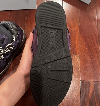 Unworn Lanvin Curb Sneaker Purple Black Gray
