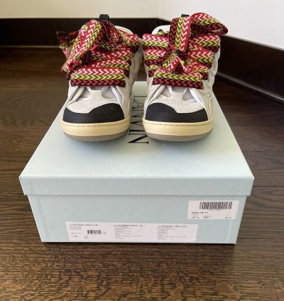 White Leather Curb Sneaker