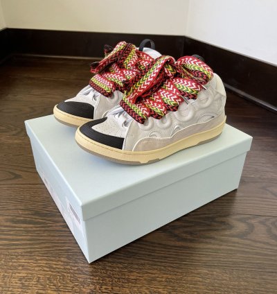 White Leather Curb Sneaker