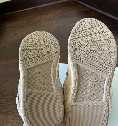 White Leather Curb Sneaker