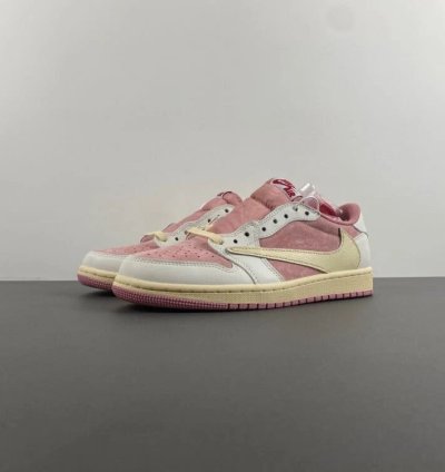 Air Jordan 1 Retro Low Og Sp Travis Scott Sail Shy Pink
