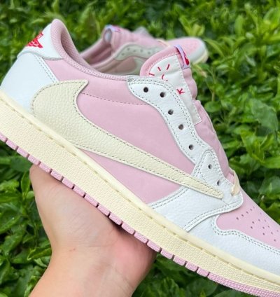 Air Jordan 1 Retro Low Og Sp Travis Scott Sail Shy Pink