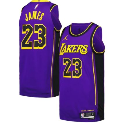 Lebron James Los Angeles Lakers Jordan Brand Authentic Player Jersey - Statement Edition - Purple
