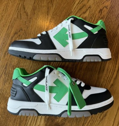 10 Off-white Out Of Office Green Black Ooo 43 Low Tops Logo