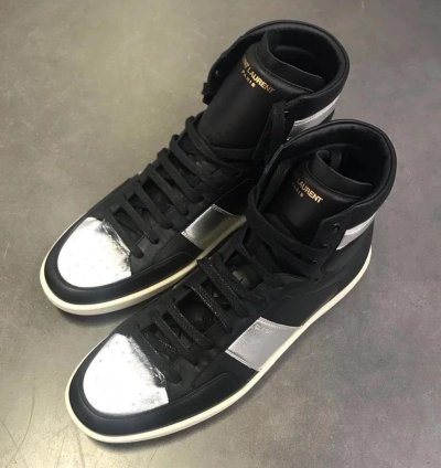 16ss Metallic Silver Sl 10h Court Sneakers Sz40 5