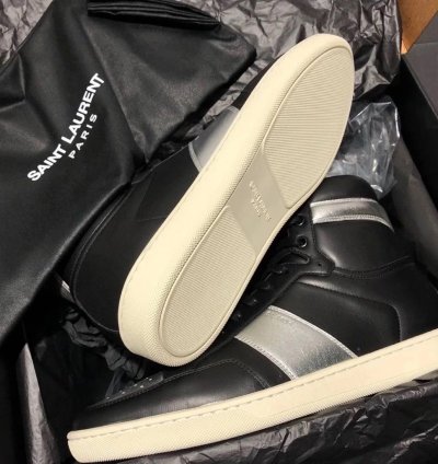 16ss Metallic Silver Sl 10h Court Sneakers Sz40 5