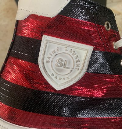 Bedford Di Patch Trainers In Ruby Red Black