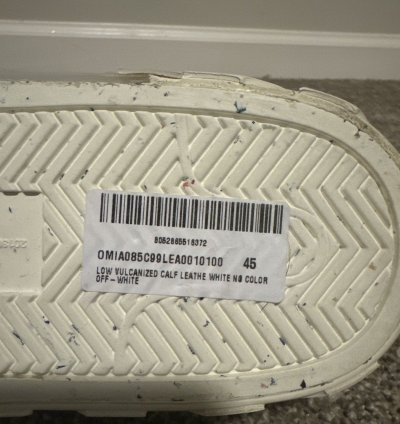 Brand New Off-white Vulcanized Low Top Sneakers