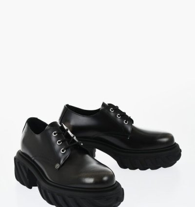 Brushed Leather Exploration Derby With Chunky Sole
