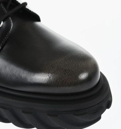 Brushed Leather Exploration Derby With Chunky Sole