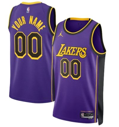 Los Angeles Lakers Jordan Brand Unisex 202223 Swingman Custom Jersey - Statement Edition - Purple